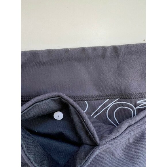 Lululemon Cropped Leggings Women Size 4 High-Rise Stretch Nylon/Spandex Black - Picture 6 of 6